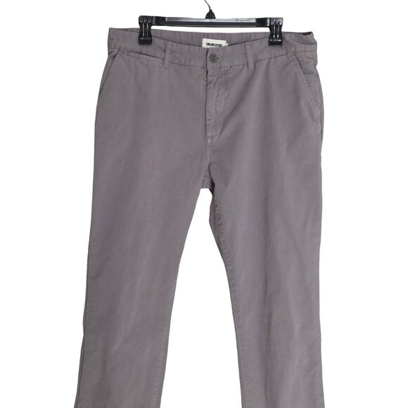 Men's - Taylor Stitch Gray Chino Straight Leg Pants, Size 34 Slim - Picture 2 of 8